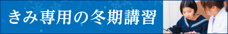 完全１対１。きみ専用の冬期講習